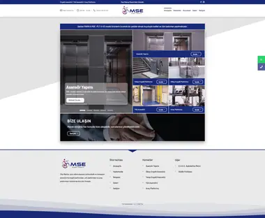 MSE web sitesi masaüstü görünümü