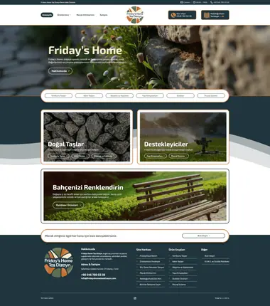 Fridays Home web sitesi masaüstü görünümü