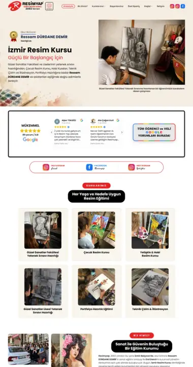 Resimyap web sitesi masaüstü görünümü