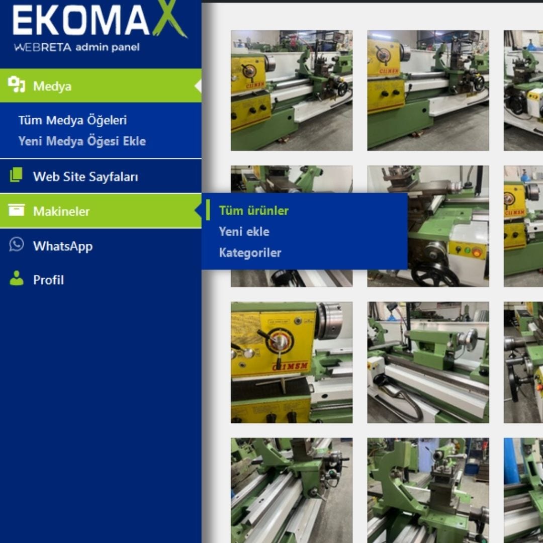 Web Site Yönetim Paneli